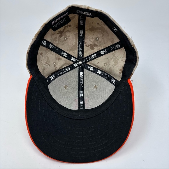New York NY Mets MLB 2014 Memorial Day USMC Camo New Era 59fifty Hat Size 7 - Picture 6 of 8